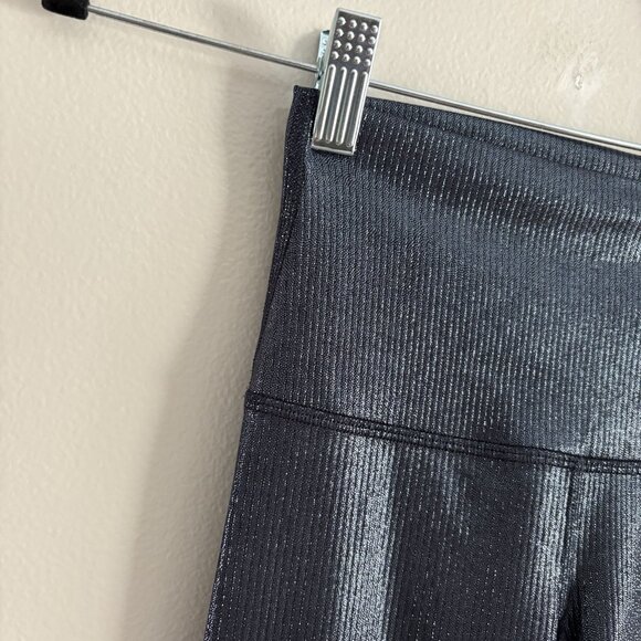 Lululemon 2 Radiate Foil Print Black Night Align High-Rise Ribbed Pant 25” Shine - Picture 6 of 11